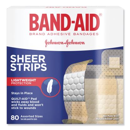 BAND-AID® Tru-Stay Sheer Strips Adhesive Bandages1