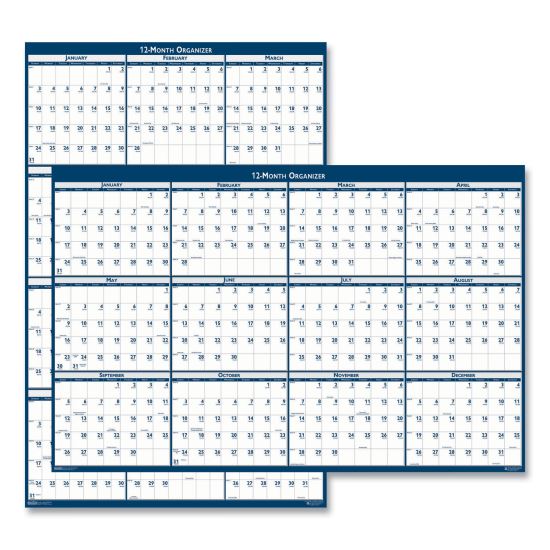 House of Doolittle™ 100% Recycled Yearly Reversible Wall Calendar Non-Laminated1