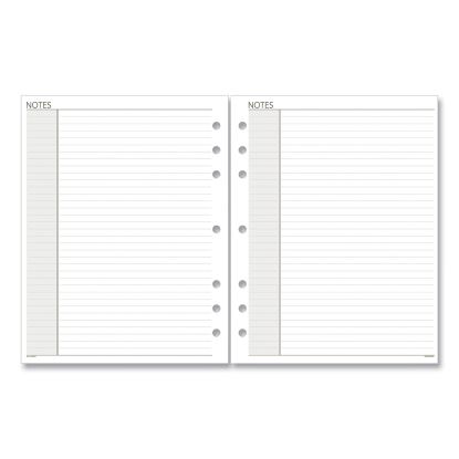 Lined Notes Pages for Planners/Organizers, 8.5 x 5.5, White Sheets, Undated1