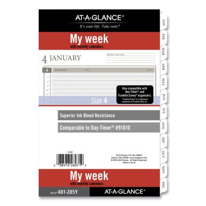 2-Page-Per-Week Planner Refills, 8.5 x 5.5, White Sheets, 12-Month (Jan to Dec): 20221
