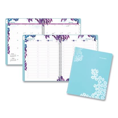 Wild Washes Weekly/Monthly Planner, Wild Washes Flora/Fauna Artwork, 11 x 8.5, Blue Cover, 13-Month (Jan-Jan): 2023-20241