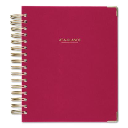 Harmony Daily Hardcover Planner, 8.75 x 7, Berry Cover, 12-Month (Jan to Dec): 20231