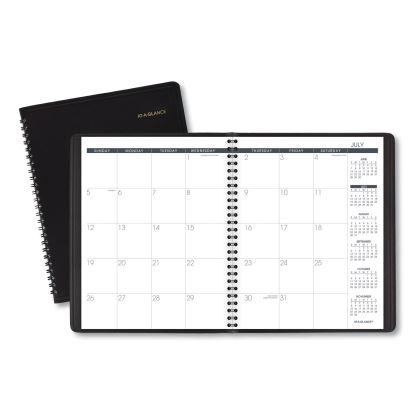 Monthly Planner, 8.75 x 7, Black Cover, 18-Month (July to Dec): 2022 to 20231