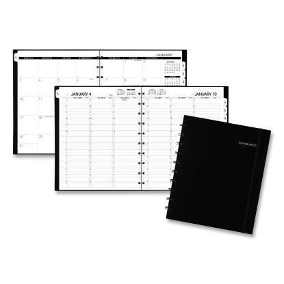 Move-A-Page Weekly/Monthly Appointment Book, 11 x 8.75, Black Cover, 12-Month (Jan to Dec): 20231
