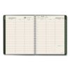 Recycled Weekly Vertical-Column Format Appointment Book, 11 x 8.25, Green Cover, 12-Month (Jan to Dec): 20232