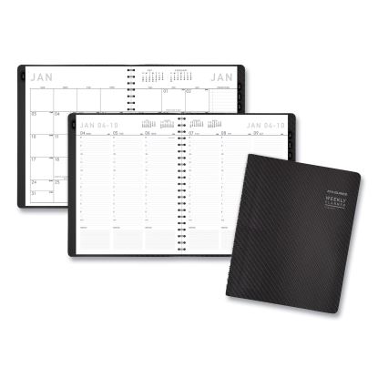 Contemporary Weekly/Monthly Planner, Vertical-Column Format, 11 x 8.25, Graphite Cover, 12-Month (Jan to Dec): 20221