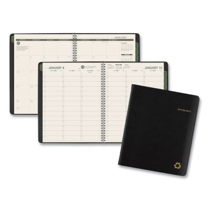 Recycled Weekly Vertical-Column Format Appointment Book, 8.75 x 7, Black Cover, 12-Month (Jan to Dec): 20231