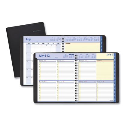 QuickNotes Weekly/Monthly Planner, 10 x 8, Black Cover, 13-Month (July to July): 2022 to 20231