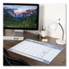 Slate Blue Desk Pad, 22 x 17, White Sheets, Clear Corners, 12-Month (Jan to Dec): 20232