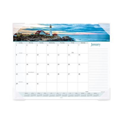 Landscape Panoramic Desk Pad, Landscapes Photography, 22 x 17, White Sheets, Clear Corners, 12-Month (Jan-Dec): 20231