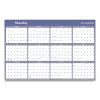 Vertical/Horizontal Erasable Quarterly/Monthly Wall Planner, 24 x 36, White/Blue Sheets, 12-Month (Jan to Dec): 20222