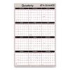 Vertical/Horizontal Erasable Quarterly/Monthly Wall Planner, 24 x 36, White/Black/Red Sheets, 12-Month (Jan to Dec): 20232