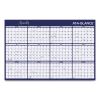 Reversible Horizontal Erasable Wall Planner, 48 x 32, Assorted Sheet Colors, 12-Month (Jan to Dec): 20232