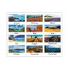 Scenic Three-Month Wall Calendar, Scenic Landscape Photography, 12 x 27, White Sheets, 14-Month (Dec to Jan): 2022 to 20242