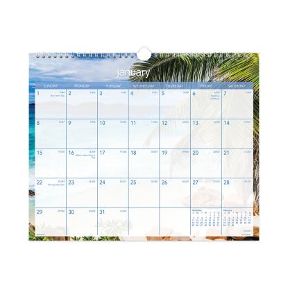 Tropical Escape Wall Calendar, Tropical Escape Photography, 15 x 12, Pale Blue/Multicolor Sheets, 12-Month (Jan to Dec): 20221