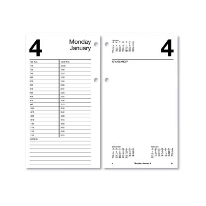Large Desk Calendar Refill, 4.5 x 8, White Sheets, 20231