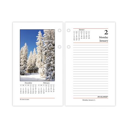 Photographic Desk Calendar Refill, Nature Photography, 3.5 x 6, White/Multicolor Sheets, 20231