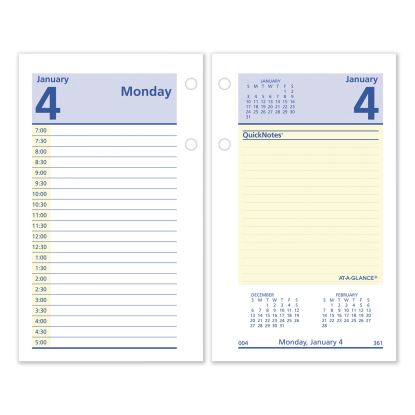 QuickNotes Desk Calendar Refill, 3.5 x 6, White Sheets, 20231