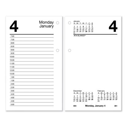 Desk Calendar Refill, 3.5 x 6, White Sheets, 20221
