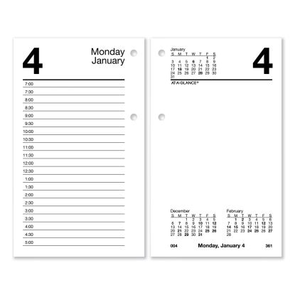 Desk Calendar Refill with Tabs, 3.5 x 6, White Sheets, 20221