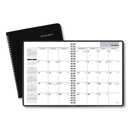 DayMinder Monthly Planner with Notes Column, Ruled Blocks, 8.75 x 7, Black Cover, 12-Month (Jan to Dec): 20231