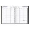 DayMinder Hardcover Weekly Vertical-Column Format Appointment Book, 11 x 8, Black Cover, 12-Month (Jan to Dec): 20232