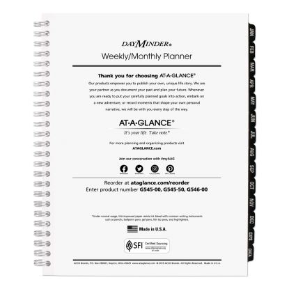 DayMinder Executive Weekly/Monthly Refill, 8.75 x 7, White Sheets, 12-Month (Jan to Dec): 20231