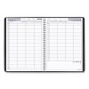 DayMinder Four-Person Group Daily Appointment Book, 11 x 8, Black Cover, 12-Month (Jan to Dec): 20232