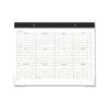 Two-Color Desk Pad, 22 x 17, White Sheets, Black Binding, Clear Corners, 12-Month (Jan to Dec): 20232