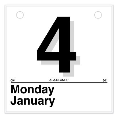 "Today Is" Daily Wall Calendar Refill, 6 x 6, White Sheets, 12-Month (Jan to Dec): 20221
