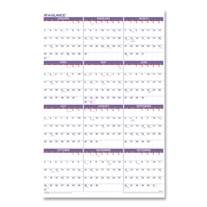 Yearly Wall Calendar, 24 x 36, White Sheets, 12-Month (Jan to Dec): 20231