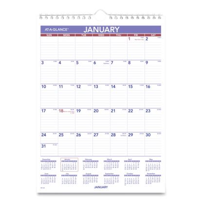 Monthly Wall Calendar with Ruled Daily Blocks, 8 x 11, White Sheets, 12-Month (Jan to Dec): 20231
