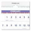 Deluxe Three-Month Reference Wall Calendar, Horizontal Orientation, 24 x 12, White Sheets, 15-Month (Dec-Feb): 2022 to 20242