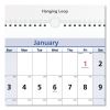 QuickNotes Three-Month Wall Calendar in Horizontal Format, 24 x 12, White Sheets, 15-Month (Dec to Feb): 2022 to 20242