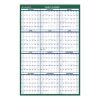 Vertical Erasable Wall Planner, 24 x 36, White/Green Sheets, 12-Month (Jan to Dec): 20231