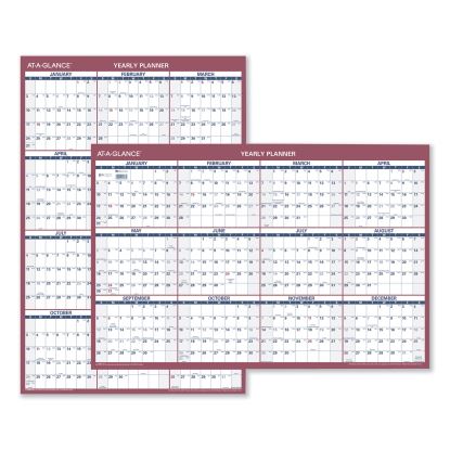 Vertical/Horizontal Wall Calendar, 24 x 36, White/Blue/Red Sheets, 12-Month (Jan to Dec): 20231