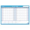 30/60-Day Undated Horizontal Erasable Wall Planner, 36 x 24, White/Blue Sheets, Undated2