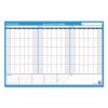 90/120-Day Undated Horizontal Erasable Wall Planner, 36 x 24, White/Blue Sheets, Undated1