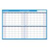90/120-Day Undated Horizontal Erasable Wall Planner, 36 x 24, White/Blue Sheets, Undated2