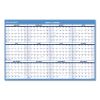 Horizontal Reversible/Erasable Wall Planner, 48 x 32, White/Blue Sheets, 12-Month (Jan to Dec): 20221