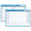 30/60-Day Undated Horizontal Erasable Wall Planner, 48 x 32, White/Blue Sheets, Undated1