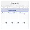 QuickNotes Wall Calendar, 12 x 17, White/Blue/Yellow Sheets, 12-Month (Jan to Dec): 20232