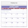 Two-Month Wall Calendar, 22 x 29, White/Blue/Red Sheets, 12-Month (Jan to Dec): 20222