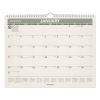 Recycled Wall Calendar, Unruled Blocks, 15 x 12, Sand/Green Sheets, 12-Month (Jan to Dec): 20221