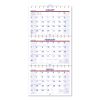 Move-A-Page Three-Month Wall Calendar, 12 x 27, White/Red/Blue Sheets, 15-Month (Dec to Feb): 2022 to 20241