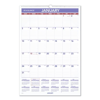 Erasable Wall Calendar, 15.5 x 22.75, White Sheets, 12-Month (Jan to Dec): 20231