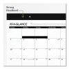 Monthly Refillable Desk Pad, 22 x 17, White Sheets, Black Binding, Black Corners, 12-Month (Jan to Dec): 20222