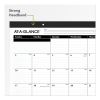 Ruled Desk Pad, 22 x 17, White Sheets, Black Binding, Black Corners, 12-Month (Jan to Dec): 20222