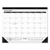 Academic Year Ruled Desk Pad, 21.75 x 17, White Sheets, Black Binding, Black Corners, 16-Month (Sept to Dec): 2022 to 20231