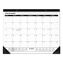 Academic Year Ruled Desk Pad, 21.75 x 17, White Sheets, Black Binding, Black Corners, 16-Month (Sept to Dec): 2022 to 20231